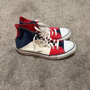 Converse Chuck Taylor All Star High Top Color Block Shoes Mens 10 Red White Blue